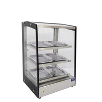 Mini vitrine électrique commerciale, en verre chaud, présentoir de chauffage des aliments, vitrine