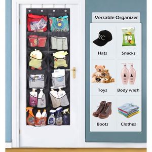 Door Shoe Storage Rack with 12 Large Mesh Pockets Boot Hanging Storage Fabric for Wardrobe and Bathroom - Product Image 3
