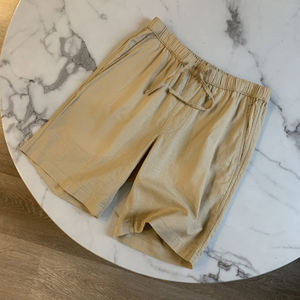 Pantalones Cortos de Lino Transpirables de Color Sólido de Alta Calidad, Pantalones Cortos de 5 Pulgadas para Hombre - Product Image 3