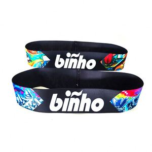 Direct Factory Sale No MOQ Elastic Band Screen Printing Jacquard Logo Nylon Polyester Material <b>Webbing</b> Directly Made Spandex - Product Image 3