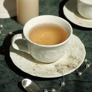 Set di Tazze da Espresso in Ceramica Vintage di Alta Qualità ed Ecologiche, 100ML, con Piattino, per Caffetteria - Product Image 1