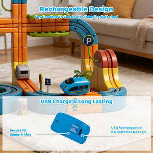 Juguete de Pista de Cubos de Fusión de 127 Piezas con Trenes, Nuevo Set de <span class=keywords><strong>Tren</strong></span> Eléctrico con Rieles para Niños, Pista Infinita 3D que Desafía la Gravedad, <span class=keywords><strong>Tren</strong></span> Eléctrico - Product Image 5