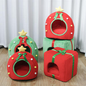 Neue Weihnachten Luxus Haustier Betten Zubehör Cat Condo Stoff Cat Dog House Bett - Product Image 1