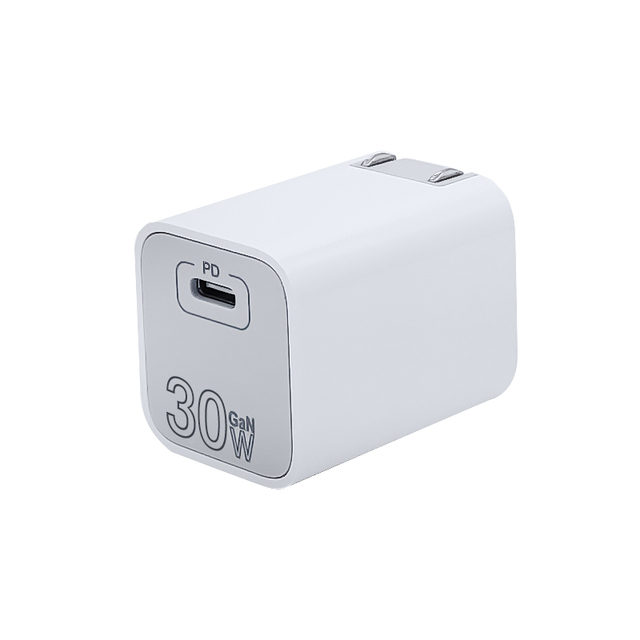 Fast Cell Phone Us EU Foldable Plug Travel Adapter 2 Dual Usb a Type C Multi Port Qc3.0 PD Gan Wall 30W Charger