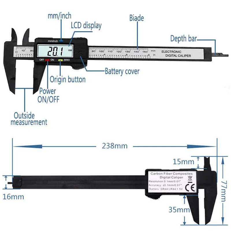 microblading tools digital measuring instrument vernier caliper ruler 150mm 6inch eyebrow stencil mapping ruler