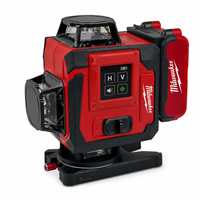Niveau laser Milwaukee 16 lignes 3D à faisceau vert auto-nivelant compatible avec la batterie au lithium M18, niveau laser de construction
