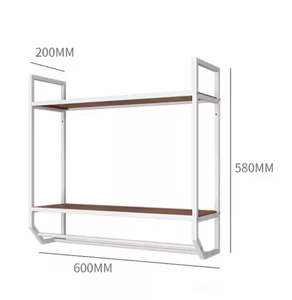 ที่จัดเก็บของแบบสามชั้นติดผนังสไตล์นอร์ดิกอุปกรณ์จัดระเบียบสำหรับห้องครัวห้องนั่งเล่นห้องน้ำ - Product Image 6