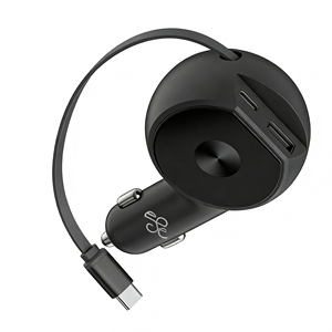 Cargador <span class=keywords><strong>de</strong></span> Coche Portátil Universal <span class=keywords><strong>de</strong></span> 12V-24V 30W <span class=keywords><strong>con</strong></span> Cable Retráctil Tipo-C <span class=keywords><strong>de</strong></span> Carga Rápida para Teléfono, Tableta y Cámara, Directo <span class=keywords><strong>de</strong></span> Fábrica - Product Image 1