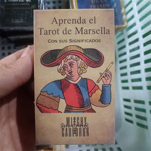 <span class=keywords><strong>Cartas</strong></span> de Tarot Francesas para Adivinación, <span class=keywords><strong>Cartas</strong></span> de Oráculo con Afirmaciones Ecológicas, Baraja de Papel de Marsella con Guías para Regalo - Product Image 5