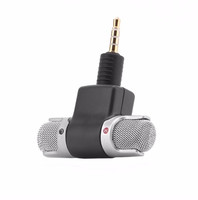 Mikrofon Stereo Jack Mini 3.5mm untuk Merekam Mikrofon Wawancara Studio Ponsel untuk Smartphone PC Komputer