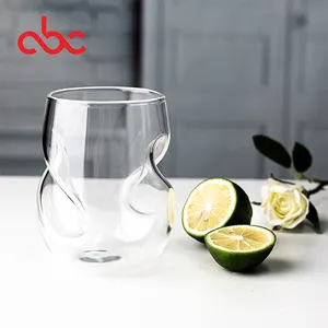 Yeni bükülmüş vücut sanatı fantezi modelleme viski bardağı Tipsy viski Shot cam Tumbler likör Chivas bira şarap içme bardakları fincan