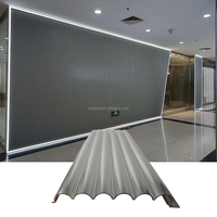 Panneaux muraux décoratifs d'intérieur, revêtement de colonnes, design de comptoir de réception, panneau ondulé en aluminium, alliage métallique d'aluminium