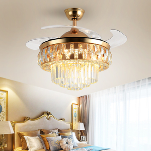 <span class=keywords><strong>Ventilador</strong></span> de techo de cristal de lujo nórdico de 42 pulgadas y 220V, lámpara de araña, fuente de luz LED 2025, Control remoto para decoración del hogar, sala de estar - Product Image 5