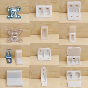 High-Quality <b>Plastic</b> Corner <b>Brackets</b> L-Shaped Right Angle 90 Degree With Covers For Furniture Cabinet Wall Mount - Product Image 1
