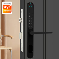 Serrure intelligente antivol à empreintes digitales, étanche, en alliage d'aluminium, Tuya Ttlock, haute sécurité, poignée de porte intelligente pour hôtel, appartement