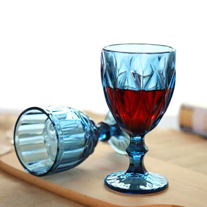 Sample Available Colorful Vintage Wine <strong>Glasses</strong> Amber Wedding Factory Wholesale Manufacturer <strong>Blue</strong> Minimalist Colored <strong>Glass</strong> Water Goblet - Product Image 4