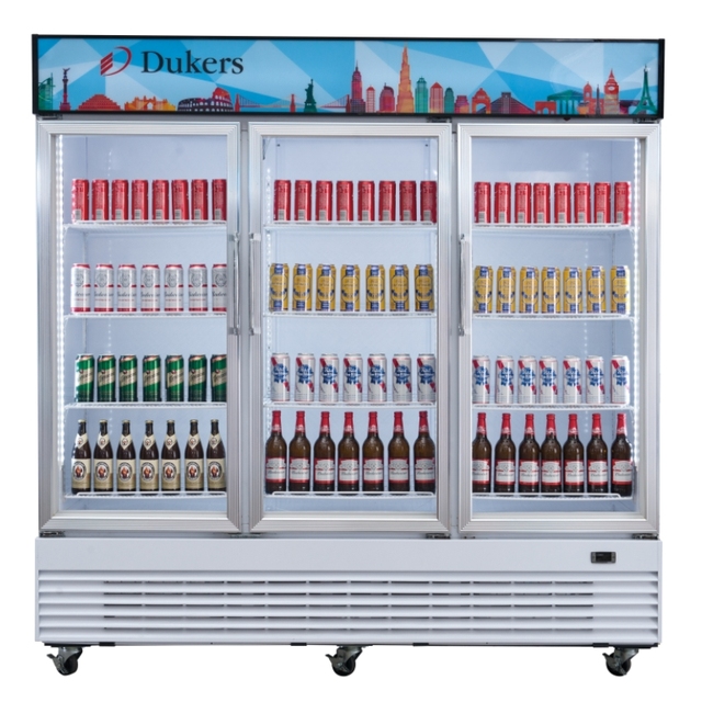 Three Doors Supermarket Display Cold Drink Refrigerator 3 Glass Door Commercial Merchandiser Refrigerator Cooler Fridge