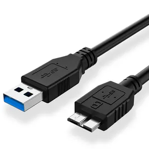 5gbps USB3.0 USB 3.0 usb-a Type-a型公到Micro-B Micro B公USB 3.0数据同步和充电充电器电缆Kabel线