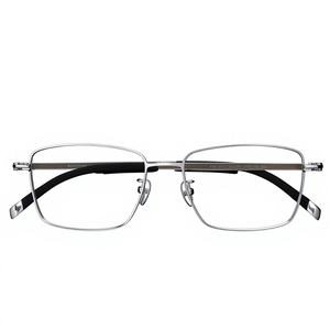 إطار نظارات كلاسيكي مربع الشكل للجنسين، خفيف الوزن للغاية، مصنوع من التيتانيوم النقي، مع عدسات AC مطبوعة، نظارات قراءة بإطار كامل للبالغين - Product Image 2