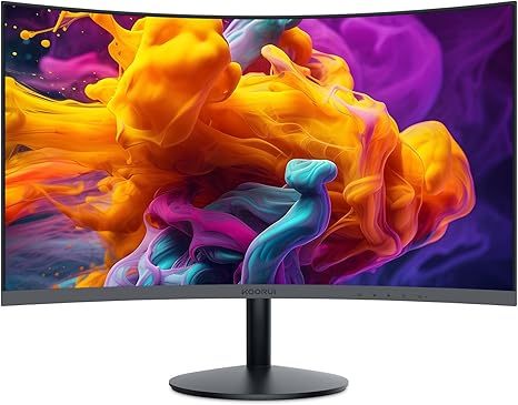 KOORUI 24-Inch Professional Curved LCD Computer Monitor 75Hz Refresh Rate Wholesale for Office or Desktop Use