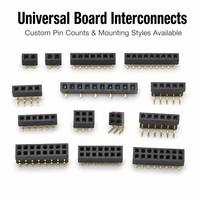 Conector Hembra SMD de 8 Pines, Paso de 2.54 mm, Una Fila, Ángulo Recto, Chapado en Oro, para PCB, Electrónica de Consumo e Industrial