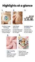 Peluche personnalisée en forme de bouteille de dessin animé, jouet en peluche doux, personnage de bouteille blanche avec broderie du logo flamme, cadeau promotionnel