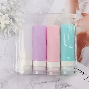 Ensemble de flacons de voyage en silicone anti-fuite approuvés pour avion, 90 ml, quatre pièces, avec logo personnalisé - Product Image 4