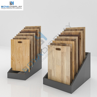 Présentoirs industriels robustes personnalisés blancs pour parquet, bois franc, carrelage céramique, carrelage mural, pierre et marbre