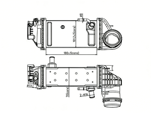 Intercooler Refrigerado por Agua 05C145785C 05C145785D para <span class=keywords><strong>Golf</strong></span> <span class=keywords><strong>8</strong></span> Polo T-Cross <span class=keywords><strong>1.0</strong></span> <span class=keywords><strong>TSI</strong></span> EA211 - Actualizado con PA66-GF35 Antivibración - Product Image 2