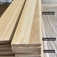 Tablero de Cajón de Madera de Paulownia con Corte en Cola de Golondrina, Lado de Cajón Kiri, Cantos Encolados, Lijado, Secado en Horno, Anti-Deformación para Fabricación de Muebles