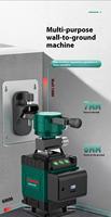 Niveau laser vert rotatif auto-nivelant 360° conforme FCC/ROHS/CE, outil de mesure laser 4D à lignes croisées pour outil électrique