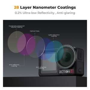 Kit de filtres pour caméra d'action K&F Concept ND2-32 & PL & <span class=keywords><strong>Black</strong></span> <span class=keywords><strong>Mist</strong></span> <span class=keywords><strong>1</strong></span>/<span class=keywords><strong>4</strong></span> pour DJI Osmo Action 3/<span class=keywords><strong>4</strong></span>/5 <span class=keywords><strong>Pro</strong></span> HD, multi-couches - Product Image 6