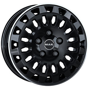 JANTES EN ALLIAGE MAK F6560RVGL65KZ2 OVERLAND NOIR BRILLANT BAGUE MIROIR 6,5J16 et65 5X130 cb78,1 - Product Image 1