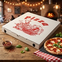 Boîte à pizza alimentaire au design personnalisé Boîte à pizza blanche en papier ondulé
