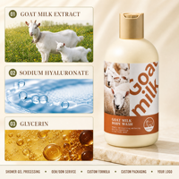 Gel Douche Moussant au Lait de Chèvre Personnalisable Parfum Coco Blanchissant Nourrissant Hydratant Herbal pour Adultes