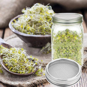 Caja <span class=keywords><strong>de</strong></span> seguridad personalizada 32oz 1000ml Kit <span class=keywords><strong>de</strong></span> tarro <span class=keywords><strong>de</strong></span> germinación <span class=keywords><strong>de</strong></span> semillas MasonJars con tapas <span class=keywords><strong>de</strong></span> <span class=keywords><strong>brotes</strong></span> <span class=keywords><strong>de</strong></span> acero inoxidable y estante plegable y Stray - Product Image 2