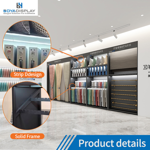 Boya Tùy Chỉnh Đa Chức Năng Hình Nền Kim Loại Nhà Dệt Vải Kệ Rèm Hiển Thị Tủ Rack Cho Rèm Cửa Hàng - Product Image 5