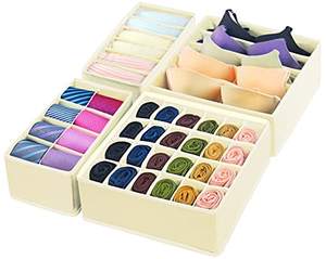 Drawer Wardrobe Organiser Bra Underwear Socks <strong>Ties</strong> Folding Non-Woven Fabric <strong>Boxes</strong> High-Capacity Space-Saving Modern <strong>Storage</strong> - Product Image 1