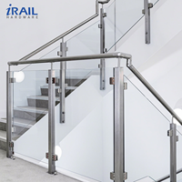 Rampe en verre en acier inoxydable sur mesure, balustrade pour balcon, escalier, terrasse, extérieur, intérieur, main courante anti-rouille, directement de l'usine