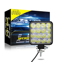 Luz Exterior LED de 3 Pulgadas y 48w para Automóvil, Luces de Haz Amplio Cuadradas, Bombilla Todoterreno, Lámpara Antiniebla para Jeep, SUV, Camioneta