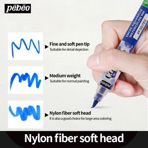Pebeo 417410C Juego de 6 colores, rotuladores de Arte de acuarela, pincel suave, dibujo para pintar, pigmento, pintura, suministros de arte - Product Image 4