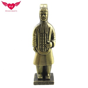 Bộ 5 tượng chiến binh nhỏ bằng đồng thau, quà lưu niệm chiến binh đất nung - Product Image 4