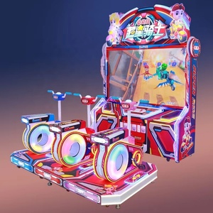 เครื่องเล่นเกมอาร์เคดหยอดเหรียญสำหรับเด็ก เล่นเกมแข่งจักรยานในเมืองแบบผู้เล่นหลายคน พร้อมคุณสมบัติการแข่งขัน PK รถต่อสู้ - Product Image 6