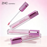 CC36596 Vente en gros de gloss à lèvres hydratant à base de plantes, effet mat velours, imperméable, non décolorant, non collant, rouge à lèvres liquide, logo personnalisé