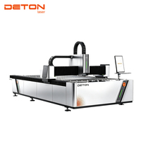 Machine de découpe laser à fibre DETON 3015 3000W pour métal, acier, acier inoxydable, aluminium, cuivre, laiton - Type portique CNC à refroidissement par eau