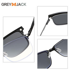 เกรย์แจ็คแว่นกันแดดสแตนเลสผู้ชายโพลาไรซ์ UV400 ป้องกันแสงสีฟ้าน้ำหนักเบาสบายสำหรับการใช้งานกลางแจ้ง - Product Image 4