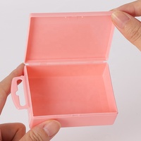 SUNSHING Boîte de rangement portable en plastique transparent pour bâtonnets de fil dentaire de qualité alimentaire, cure-dents, brosses interdentaires et fourchettes à fruits