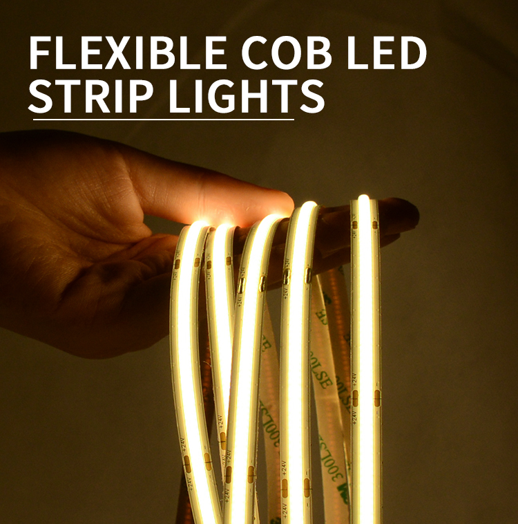 led flexible dotless strip light DC24v no dot cob led light strip