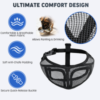 Neuer Happy Custom Nachhaltiger Kunststoff-Polyester Atmungsaktiver Netz-Hundemaulkorb Verstellbar Weich Trainingsgeeignet Anti-Beiß- und Anti-Bell-Schutz S/M/L