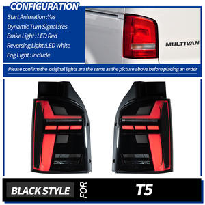 Adecuado para Volkswagen Multivan T5 montaje de luz trasera 10-14 VOLKSWAGEN T5 LED dinámico modificado - Product Image 5
